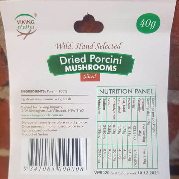 Mushroom - Porcini Dried (40gm) Packet