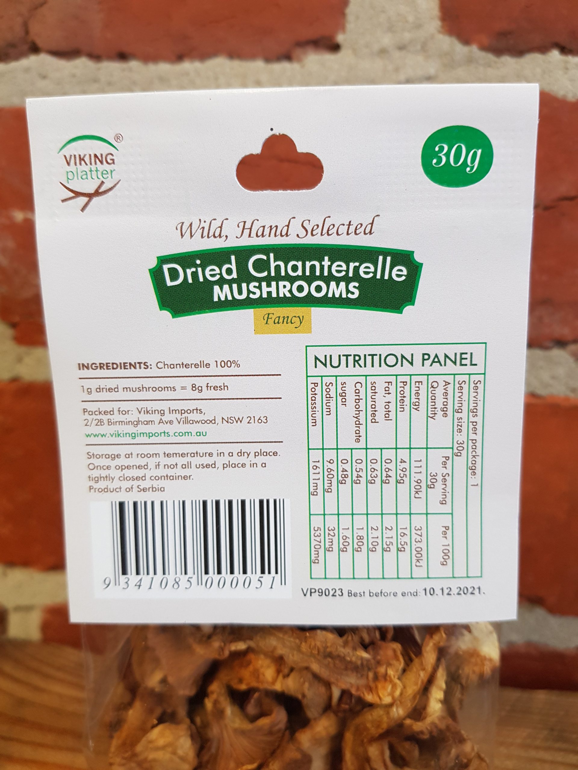 Mushroom - Chanterelle Dried (30gm) Packet