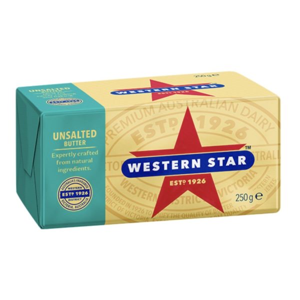 Butter - Unsalted Western Star 250g