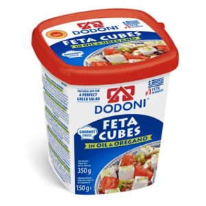 Cheese - Feta Gourmet Cheese Cubes in oil & oregano by Dodoni - 350g tub
