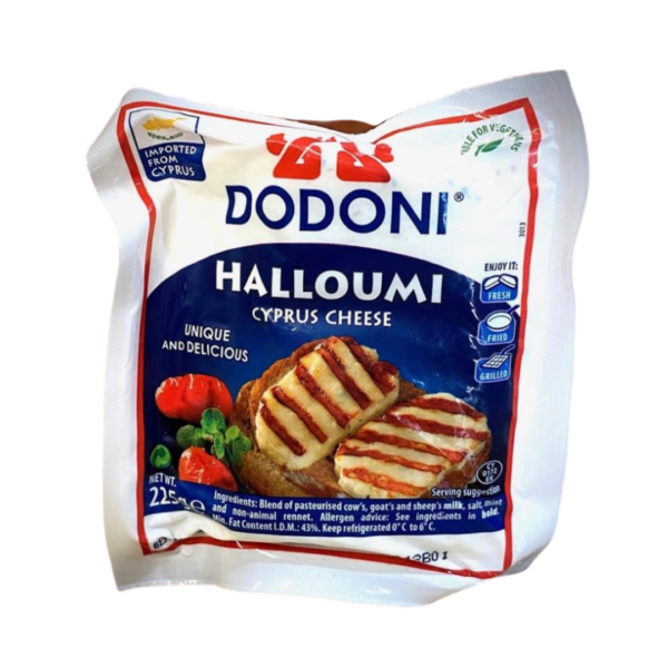 Cheese - Halloumi Cyprus cheese by Dodoni - 225g block packet