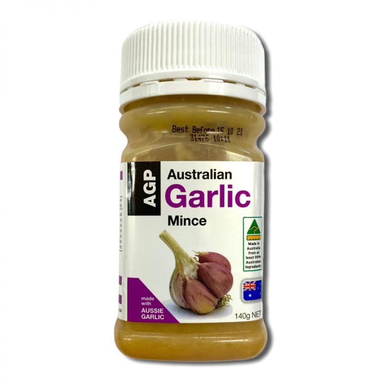 Garlic Minced Premium 100 Australian Grown Garlic 140g