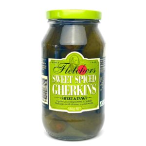 Gherkins - Sweet Spiced Pickled Gherkins by Fletchers Foods Victoria