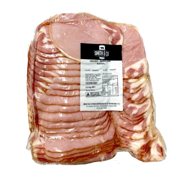 Bacon - Short Rindless sliced - Prime Quality "SMITH & CO." Renowned Authentic Canadian Pork by Fabbris