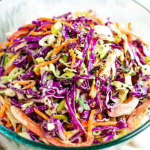Coleslaw - Asian Style MADE FRESH IN HOUSE (Wombok, Red Cabbage, Carrot, Spring Onion & Coriander)
