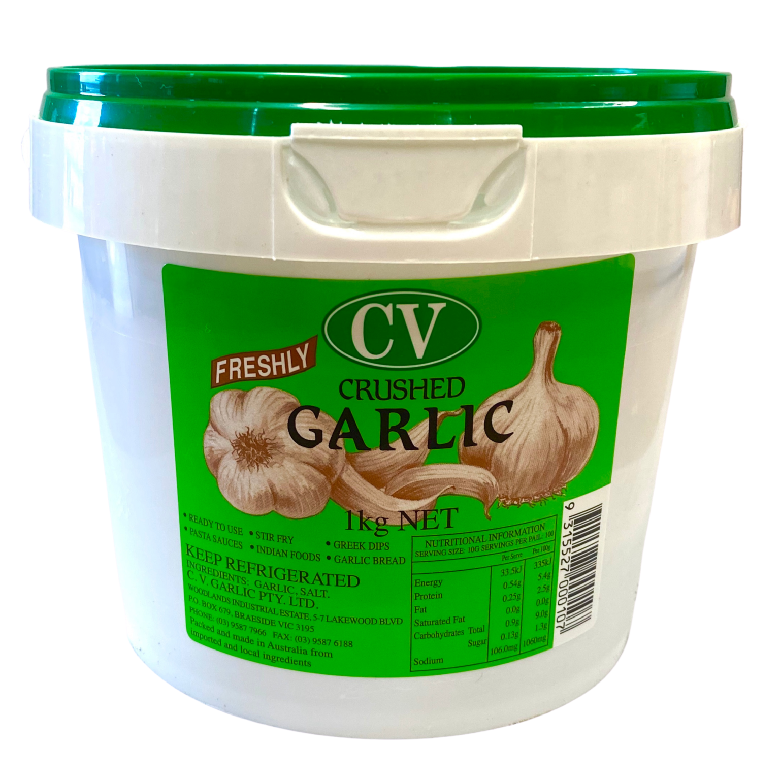 Garlic crushed CV tub 1kg