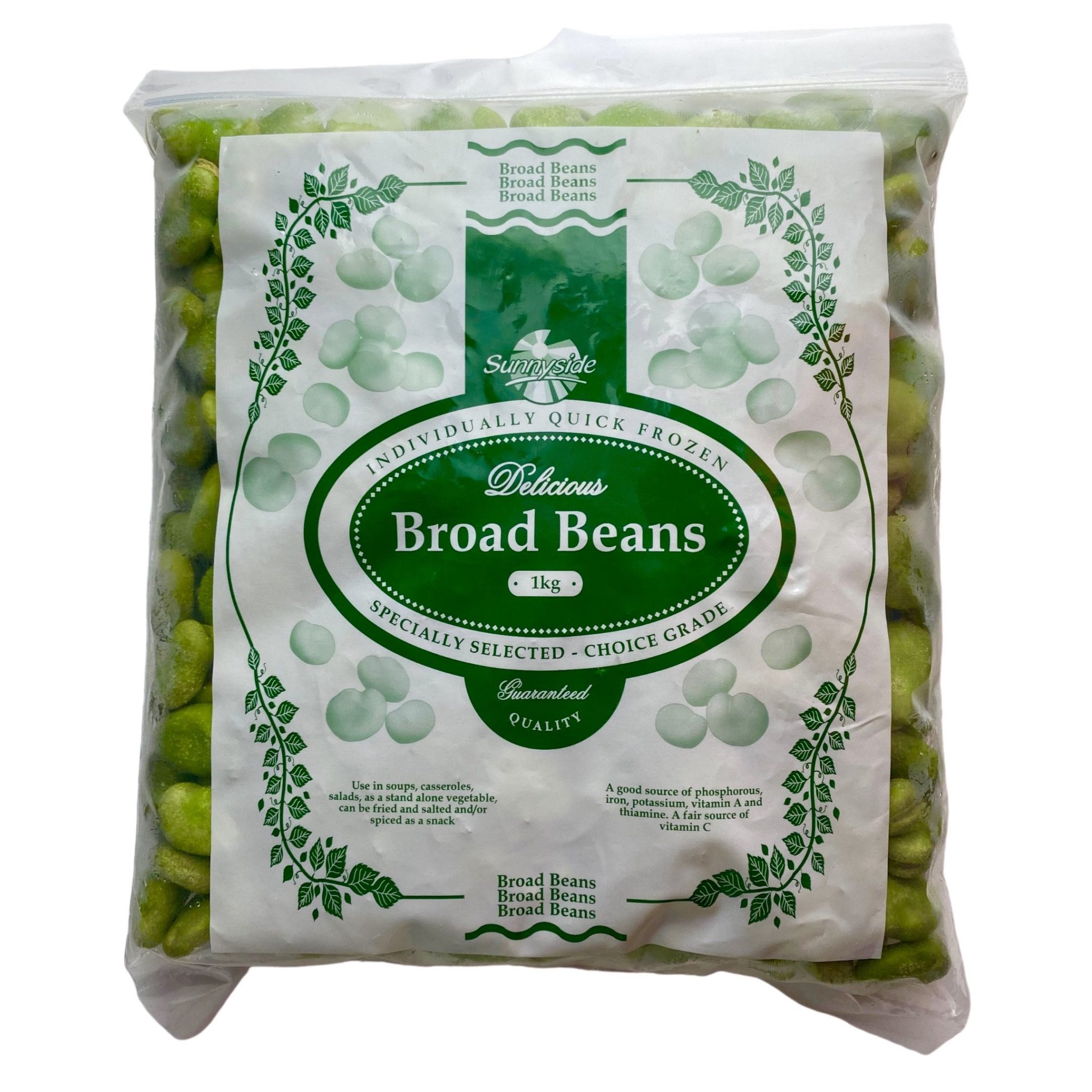 Beans Broad Beans (PEELED) Snap Frozen 1kg