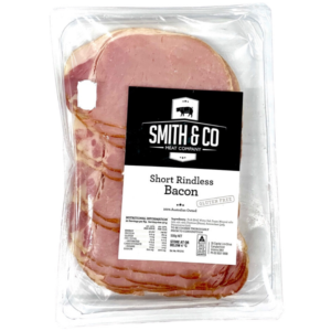 Bacon - Short Rindless sliced - Prime Quality "SMITH & CO." Renowned Authentic Canadian Pork by Fabbris