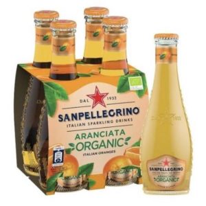 Sanpellegrino - Aranciata (Orange) Organic 4 x 200ml Glass bottles