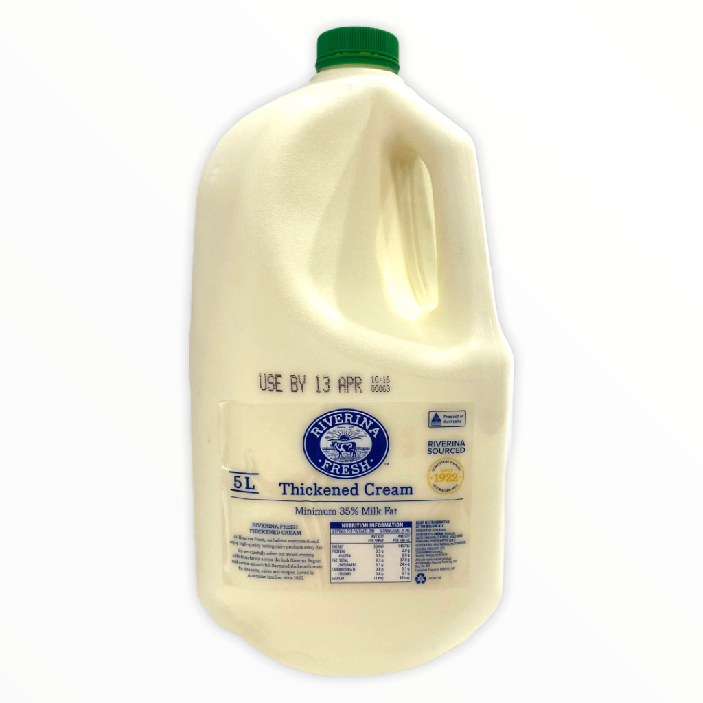Biviano Direct Cream Thickened 5 Litre (Min. 35 Milk Fat)