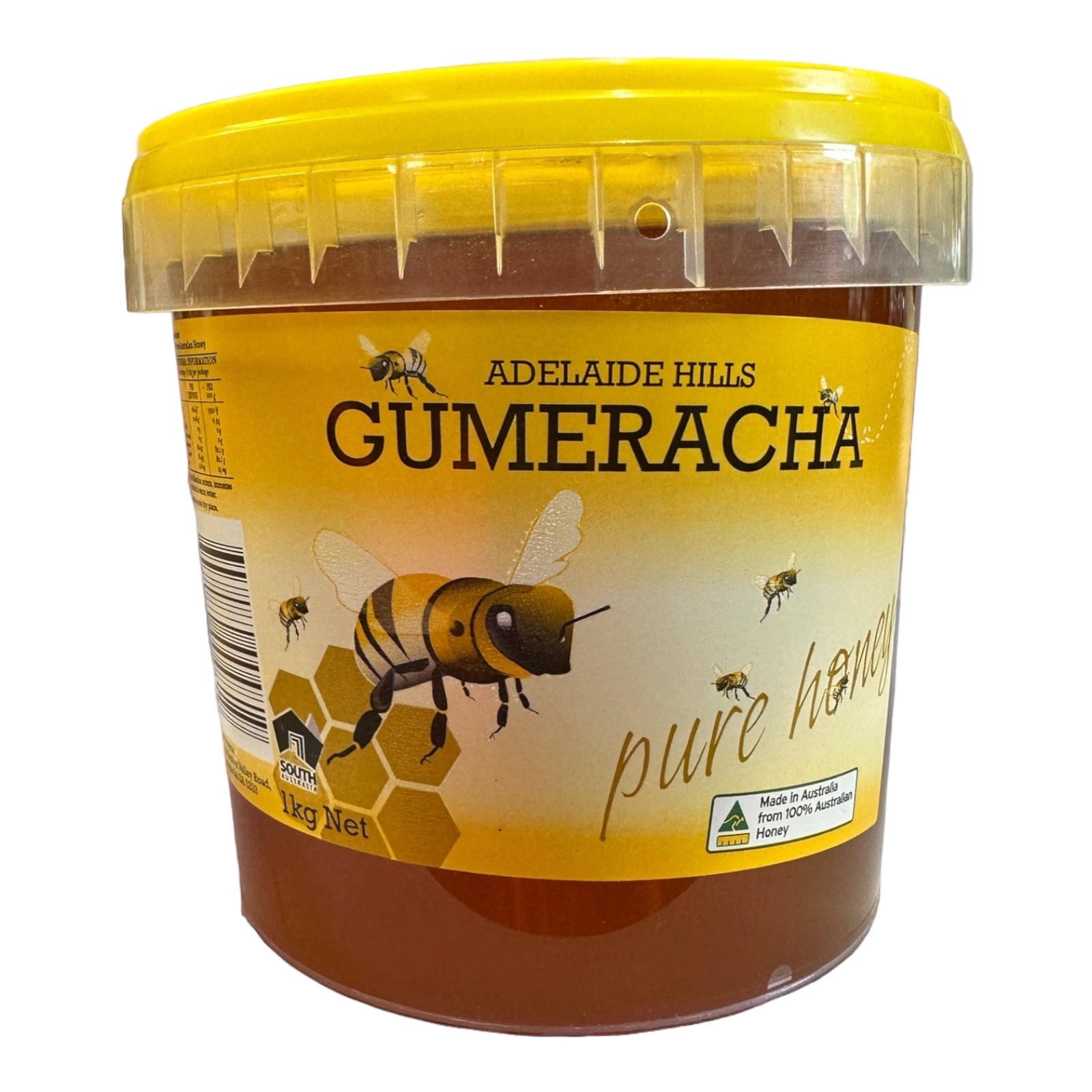 Honey Pure 100 from Gumeracha Adelaide Hills 1Kg Tub Biviano Direct