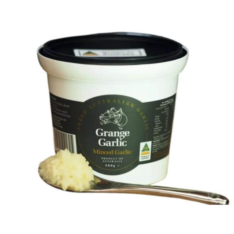 Garlic Mince 100 Made with Fresh Australian Garlic by Grange Garlic