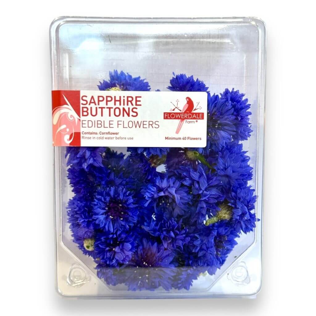 Edible Flowers Sapphire Buttons Cornflower by Flowerdale Farm
