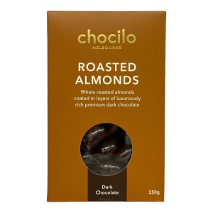 chocilo dark chocolate roasted almonds 250g