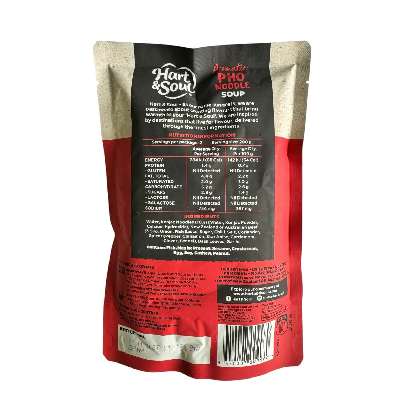 Aromatic Pho Noodle Soup by Hart & Soul | 400g